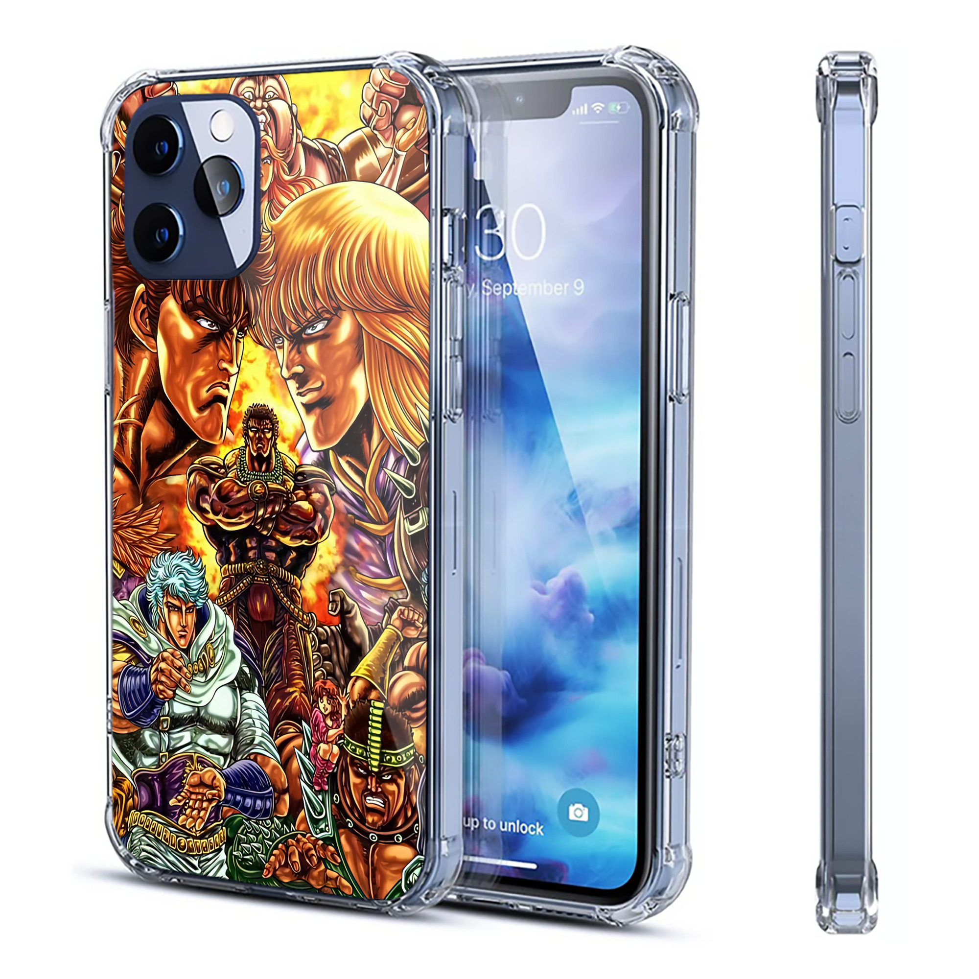 （画像用） 北斗の拳 Fist of the North Star 【iPhone 12シリーズ対応】透明スマホケース（クリアソフトケース）